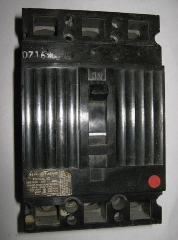 GE TED134040 Circuit Breaker, 3 Pole, 40 Amp, 480 Volt, Used