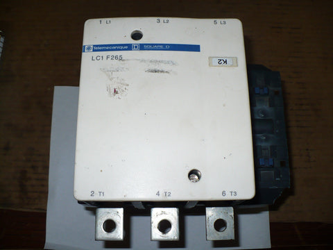 1 pc Telemecanique LC1 F265 Contactor, Series C1, 265 Amp, 600 VAC, Used