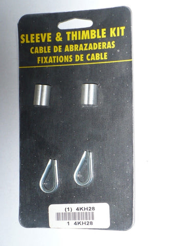 1 pc Tie Down Engineering 4KH28 1/8" Sleeve & Thimble Kit, New