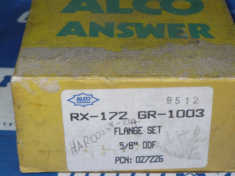 1 pc Alco Controls RX-172 GR-1003 Flange Set, 5/8" ODF, New