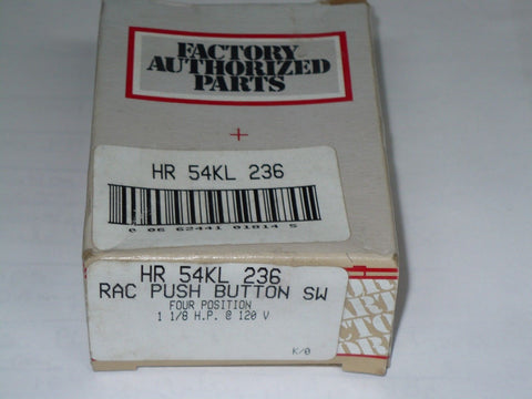 Carrier HR 54KL 236 Push Button Selector, 4 Position, New