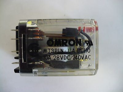 1pc Omron MJ3PIN-UA-DC110 Relay 10A, 28VDC/240VAC, Used