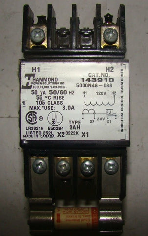 1pc. Hammond 143910, 5000N48-088 Industrial Control Transformer, New