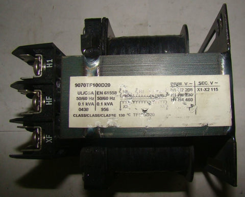 1pc. Square D 9070TF100D20 Industrial Control Transformer, 0.1kVA, 50-60Hz , New