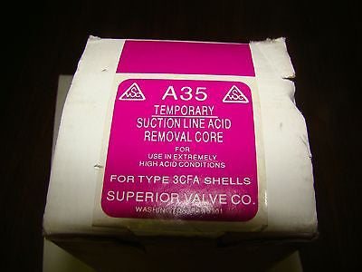 1pc. Superior Valve Co. A35 Temporary Suction Line Acid Removal Core, New
