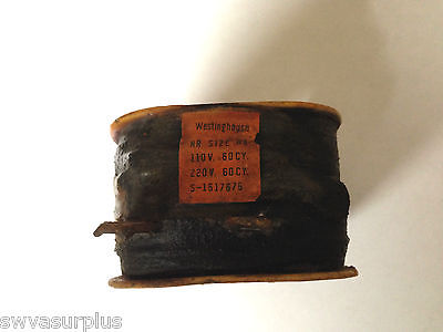 1 pc. Westinghouse S-1617675 Coil, Size 4, 110V/60CY, 220V/60CY, Used
