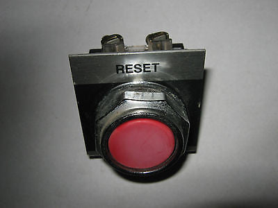 GE CR104P Pushbutton, Red, Used