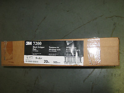 3M 7200 Black Stripper Pads, Box of 5, New