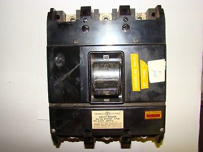 Trumbull AT39125 Circuit Breaker, 3-Pole 125A, 600V, Used