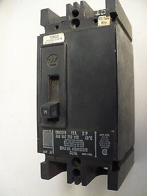 1 pc. Westinghouse EHB2015 Circuit Breaker, 2 Pole, 15 Amp, Used
