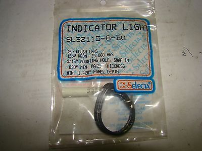 Selecta SL32115-6-BG Neon Indicator Light, Red, NIB