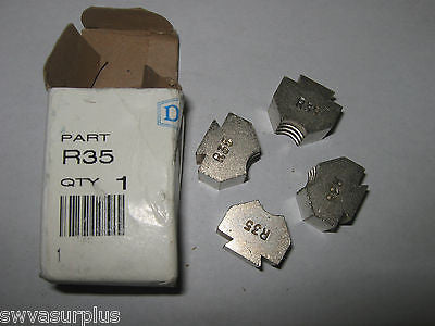 Dixon R35 Ribbed Die Set For Use With BFM625 Brass Ferrule, New
