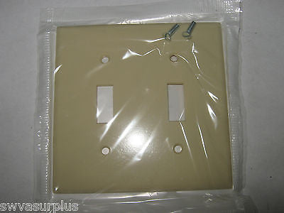 Leviton 86009 Two Gang Toggle Switch Wall Plate Cover, New