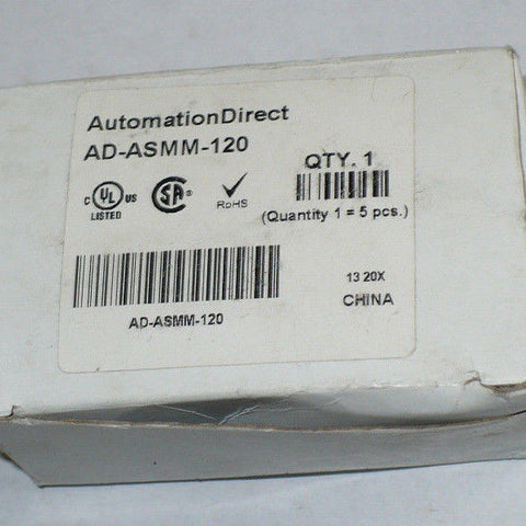 Automation Direct AD-ASMM-120 Relay, Box of 5, New